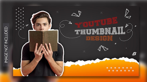 Vector modern youtube thumbnail and youtube background papercut effect template