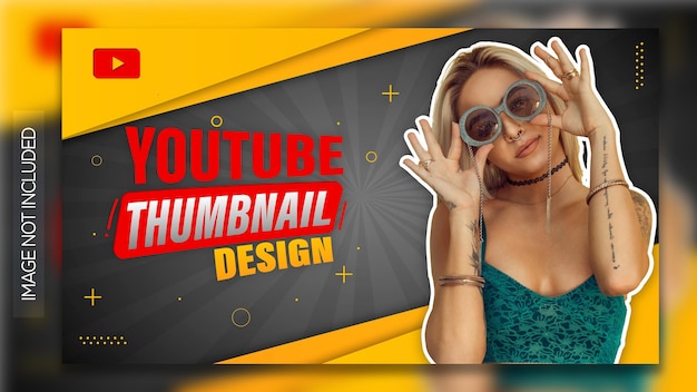 Vector modern youtube thumbnail and youtube background template