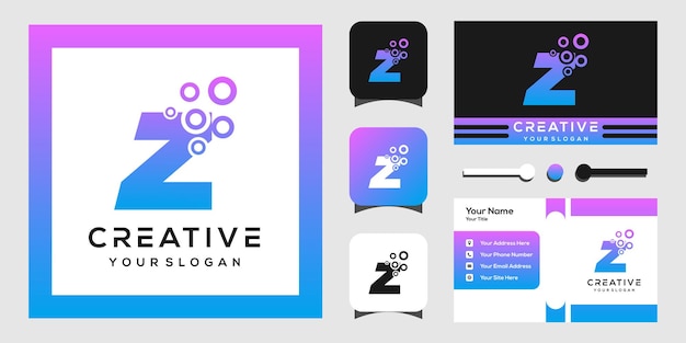 Vector modern z logo design letters