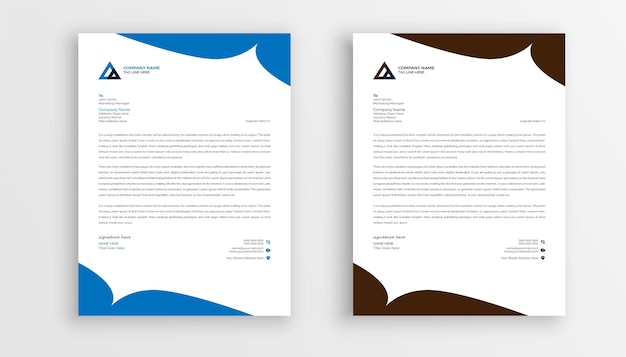 modern zakelijk briefpapier in abstract design
