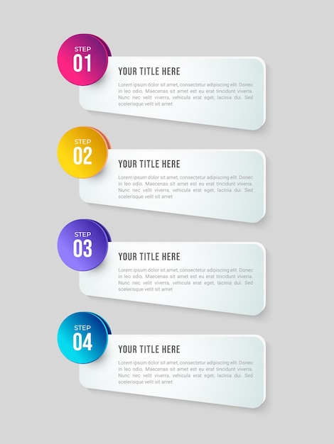 Modern zakelijk infographic concept met 4 stappenbanner