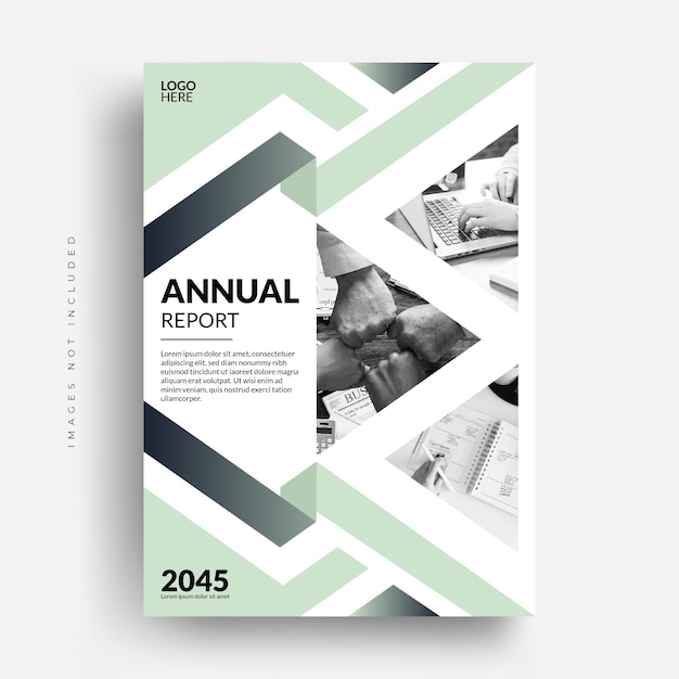 Modern zakelijk jaarverslag flyer-brochure omslagontwerp