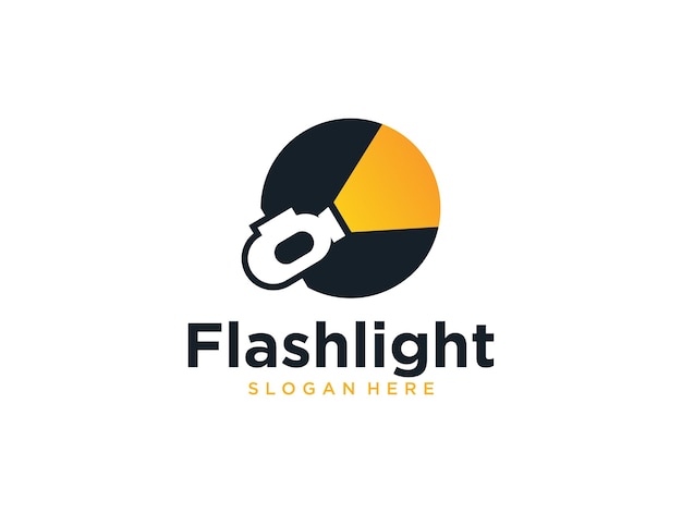 Modern zaklamp lamp logo ontwerp