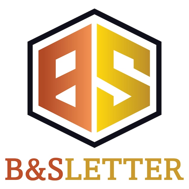 Vector moderne 3d bs of sb letter logo ontwerp sjabloon bs letter logo ontwerp icoon alfabet vector logo