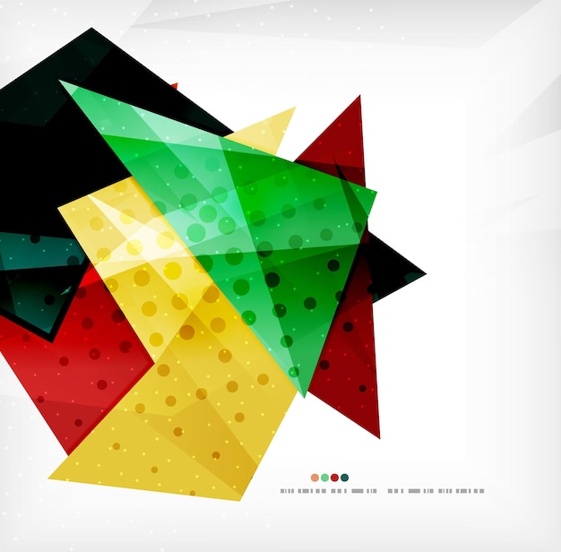 Moderne 3d glanzende overlappende driehoeken