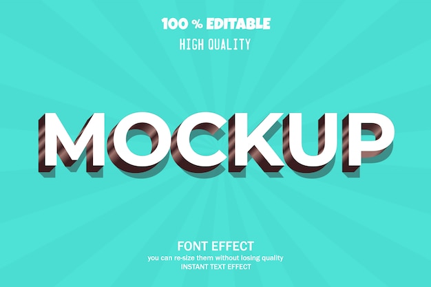 Moderne 3D-tekststijl, bewerkbaar lettertype-effect