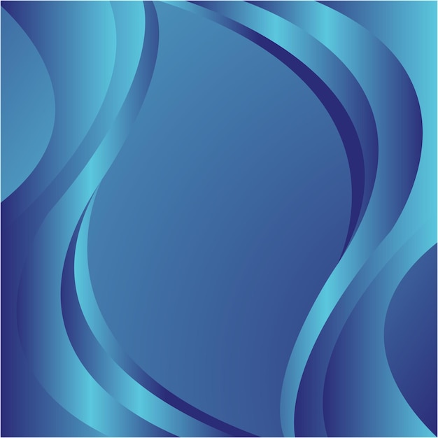 Moderne Abstract dynamische blauwe Gradiënt achtergrond met golvende lijnen behang