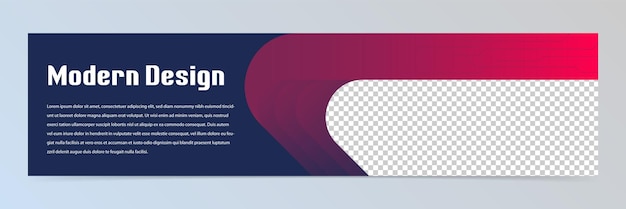 Moderne abstract LinkedIn banner sjabloon
