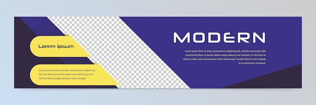 Moderne abstract LinkedIn banner sjabloon
