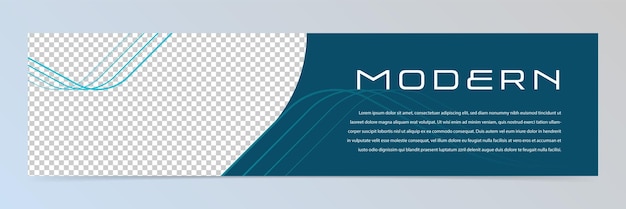 Moderne abstract LinkedIn banner sjabloon