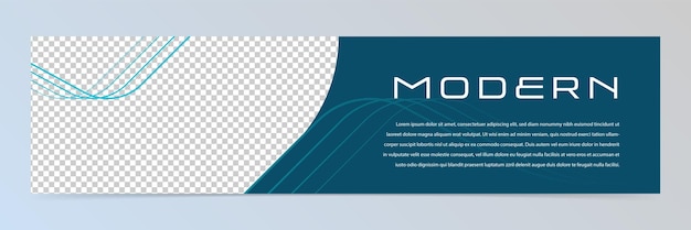 Vector moderne abstract linkedin banner sjabloon