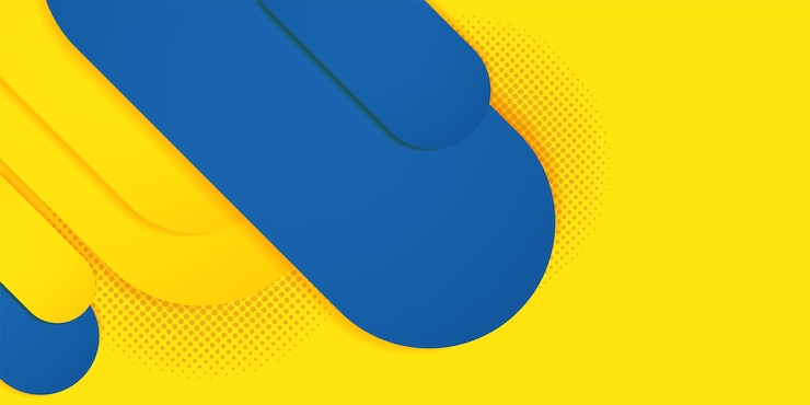 Vector moderne abstracte achtergrond hipster futuristische banners vectorontwerp blauwe en gele achtergrond