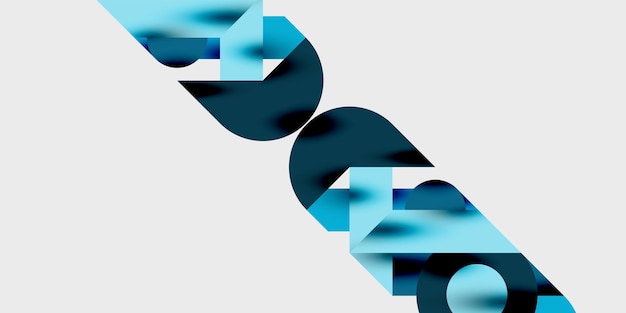 Moderne abstracte achtergrond met cirkels, lijnen en driehoeken in een dynamische geometrische compositie Perfect voor stijlvolle tech- of creatieve ontwerpen