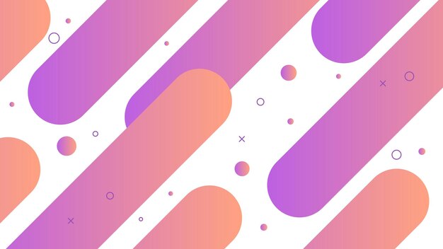 Moderne abstracte achtergrond met diagonale lijnen Fluid Liquid Retro Memphis en Purple Orange Gradient