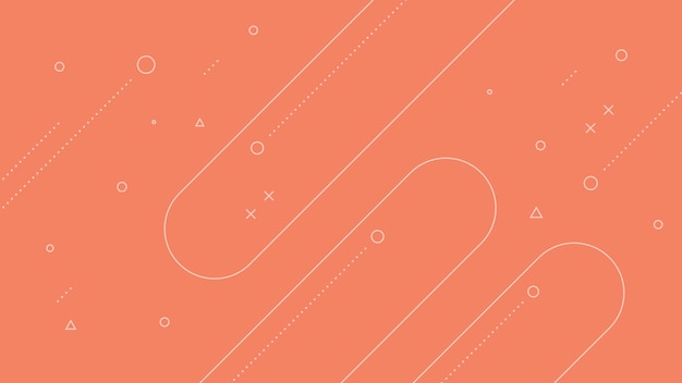 Moderne abstracte achtergrond met diagonale lijnen Retro Memphis en licht oranje kleur