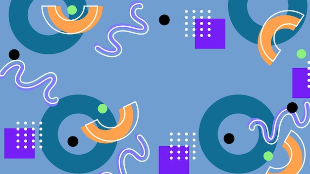 Moderne abstracte achtergrond met memphis-elementen voor achtergrond slide visitekaartje enz.
