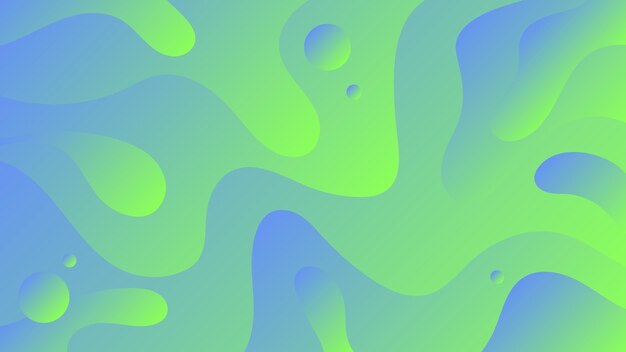 Vector moderne abstracte achtergrond met wave fluid liquid motion en blue green gradient color