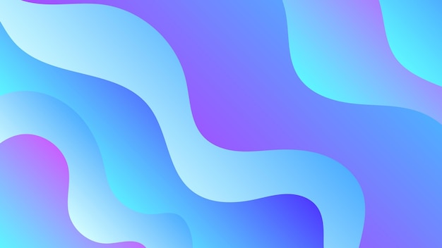 Moderne abstracte achtergrond vloeibare vloeibare golflijnen en paars blauw paars kleurverloop