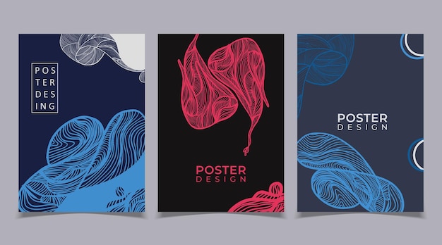 Moderne abstracte covers set cool gradiënt vormen samenstelling frame voor tekst moderne kunst grafisch ontwerp visitekaartjes uitnodigingen cadeaubonnen flyers brochures banner