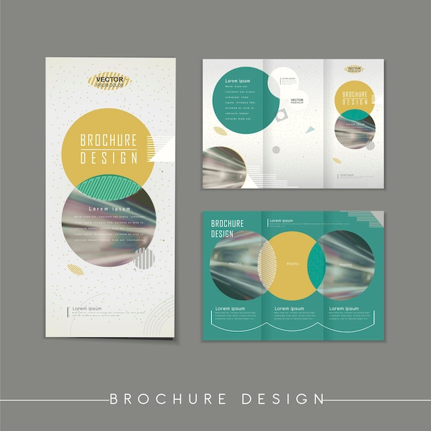 Moderne abstracte driebladige brochure sjabloonontwerp