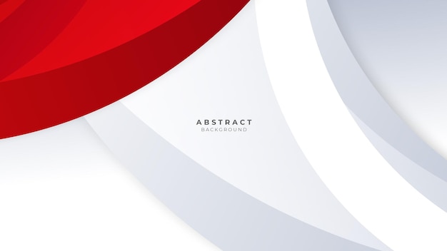 Moderne abstracte geometrische rood-witte achtergrond met schaduwpak voor zakelijke zakelijke banner achtergrondpresentatie en nog veel meer Premium Vector