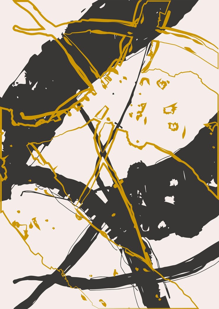Moderne abstracte inkt splash art gedurfde en dynamische inkt splatter design
