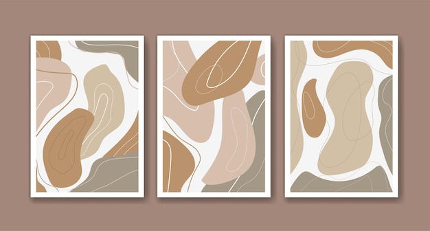 Moderne abstracte kunst in beige kleur