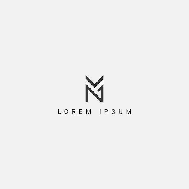 Moderne abstracte letter MN NM logo initiële gebaseerd Monogram icoon vector