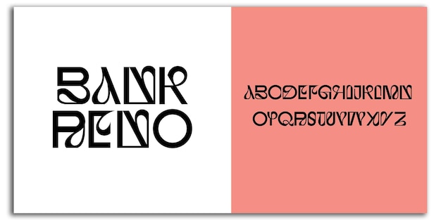 Moderne abstracte lettertypeset van alfabettekstontwerp