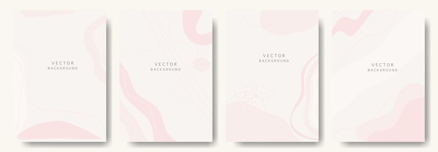 Moderne abstracte vector achtergronden minimale trendy stijl verschillende vormen opzetten ontwerpsjablonen