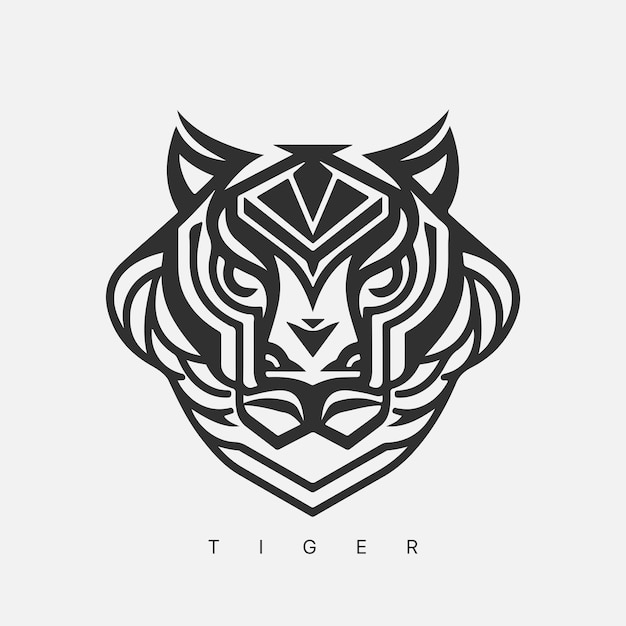 Moderne abstracte vector tijger logo sjabloon