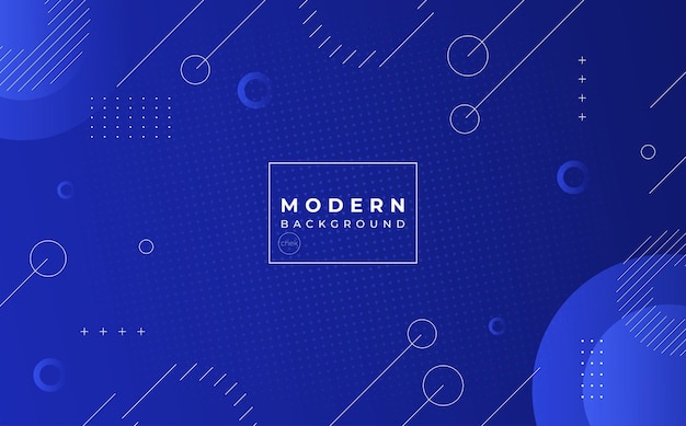 Moderne achtergrond abstracte geometrische stijl donkerblauwe gradatie Memphis eps 10