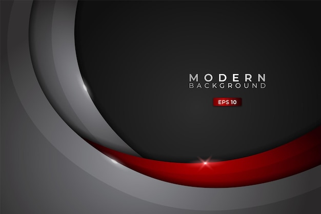 Moderne achtergrond Metallic Glanzend Overlappend Dynamisch Elegant Zilver en Rood