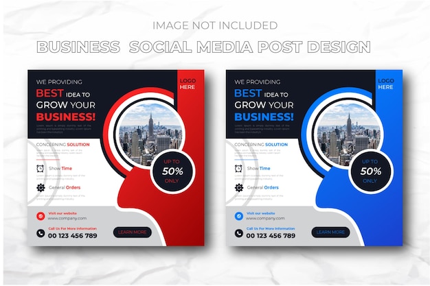 Moderne banner en digitale zakelijke marketing social media banner en minimalistische vierkante flyer poster