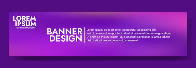 Moderne bannerontwerp met een paarse achtergrond