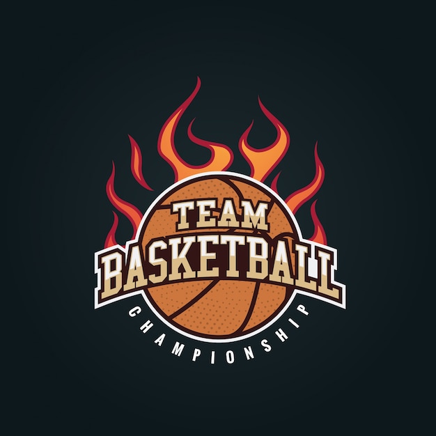 Moderne basketbal badge embleem illustratie