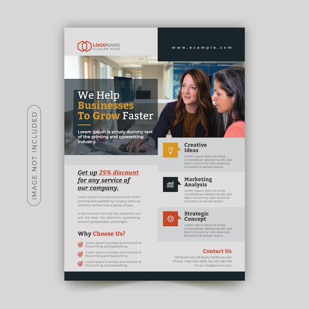 Moderne bedrijfsflyer sjabloon