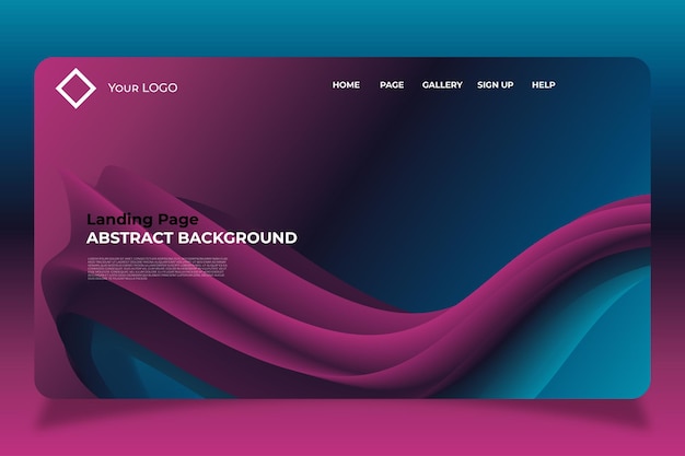 Moderne bestemmingspagina voor uw website met modern design Vector vloeibare lijn abstracte achtergrond