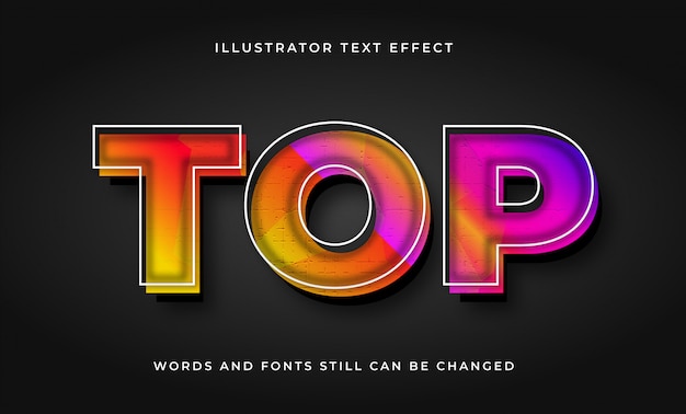 Vector moderne bewerkbare tekst met textuureffect