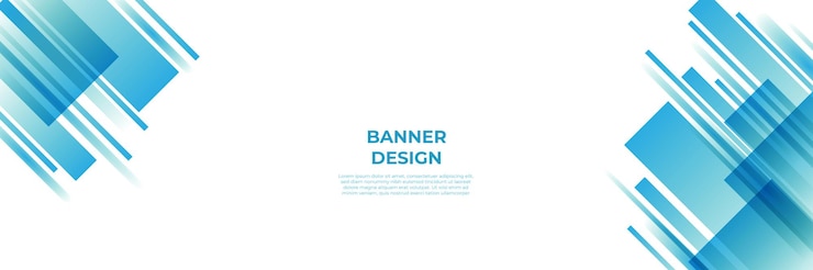 Vector moderne blauwe bannerachtergrond. vector abstract grafisch ontwerp banner patroon achtergrond sjabloon.