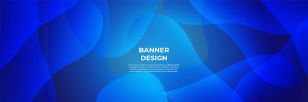 Moderne blauwe bannerachtergrond. Vector abstract grafisch ontwerp banner patroon achtergrond sjabloon.