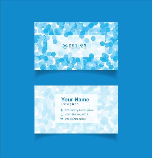 Moderne blauwe bubbels ontwerpsjabloon voor visitekaartjes