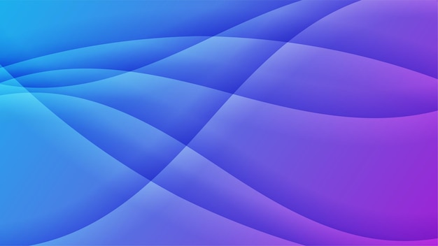 Moderne blauwe en paarse gradiënt achtergrond met golf tech geometrische creatieve en minimale gradiënt concepten Vector abstract grafisch ontwerp banner patroon presentatie achtergrond web template