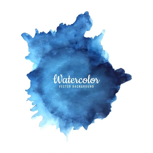 Moderne blauwe waterverfachtergrond