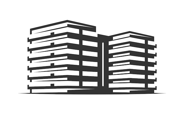 Moderne bouwconstructie geïsoleerd op een witte achtergrond