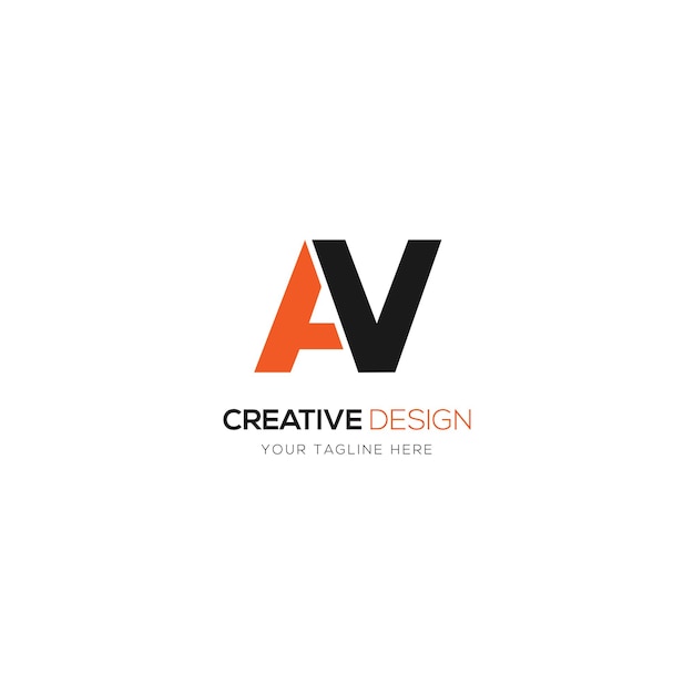 Vector moderne brief av-logo