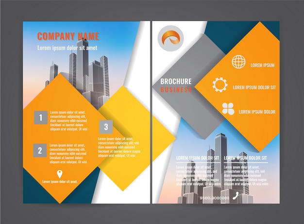 Vector moderne brochure folder ontwerpsjabloon.