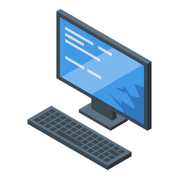 Moderne bureaubladcomputers die code op het scherm weergeven