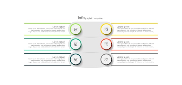 Moderne business infographic sjabloon kleurrijk ontwerp