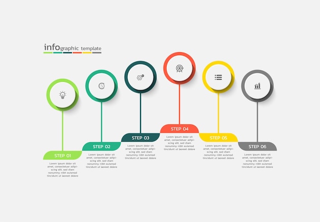 Moderne business infographic sjabloon kleurrijk ontwerp